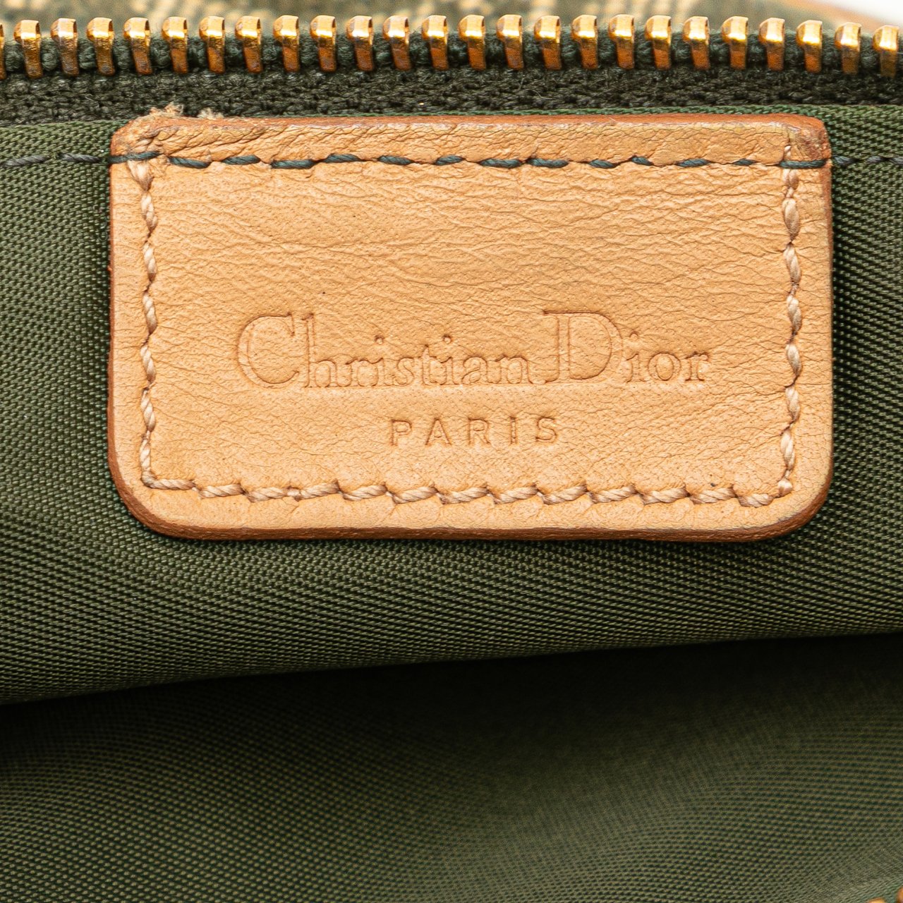 Dior Mini Diorissimo Canvas Saddle Pochette Bruin