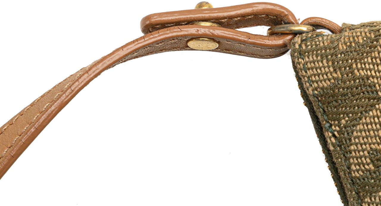 Dior Mini Diorissimo Canvas Saddle Pochette Bruin