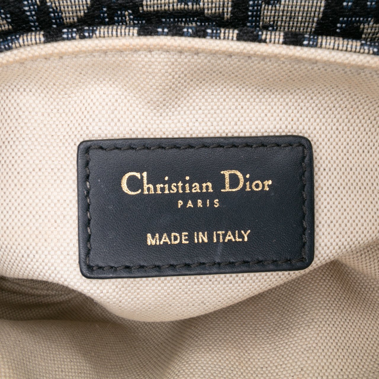 Dior Mini Oblique Canvas Saddle Bag Blauw
