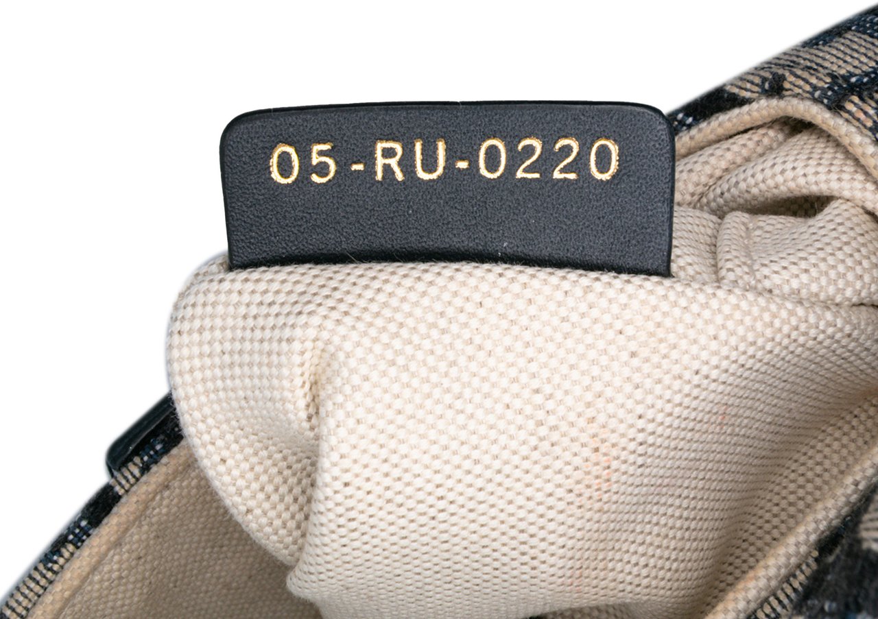 Dior Mini Oblique Canvas Saddle Bag Blauw
