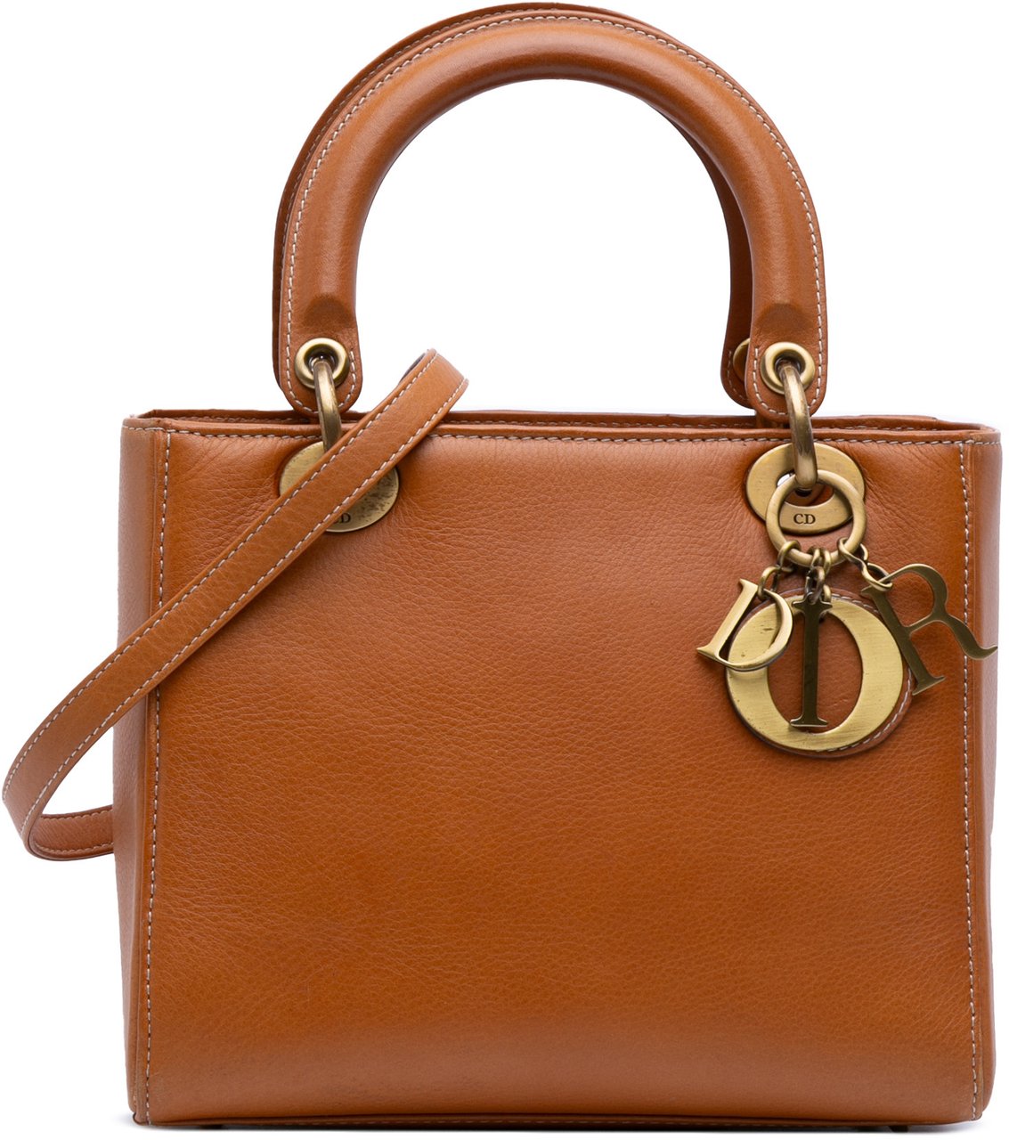 Dior Medium Calfskin Lady Dior Bruin