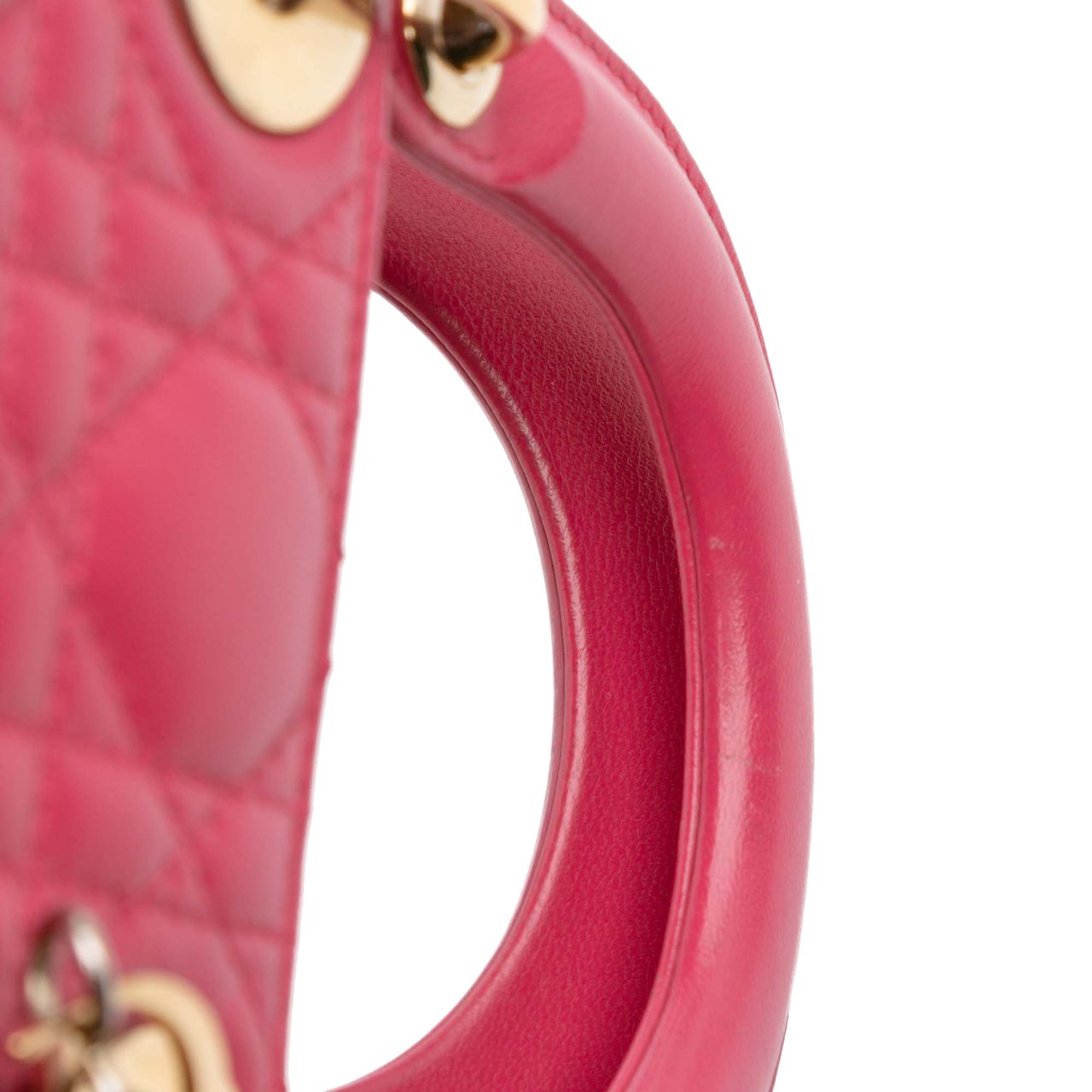 Dior Mini Lambskin Cannage Lady Dior Roze