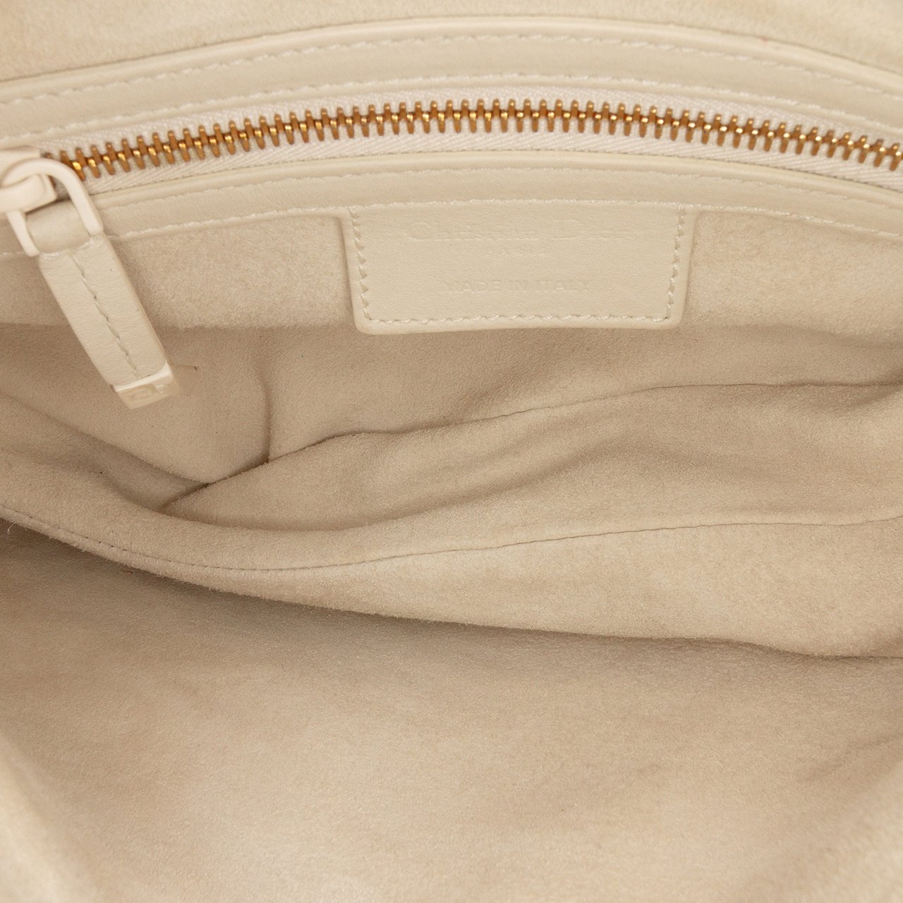 Dior Ultra Matte Calfskin Saddle Bag Wit