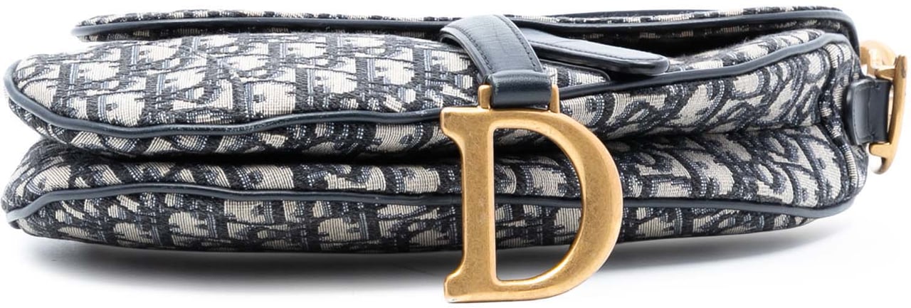 Dior Oblique Canvas Saddle Bag Blauw