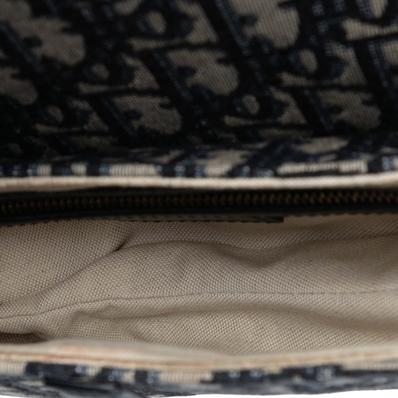 Dior Oblique Canvas Saddle Bag Blauw