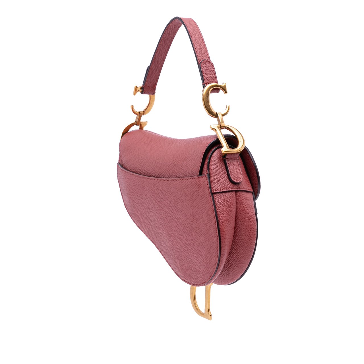 Dior Mini Grained Calfskin Saddle Bag Rood