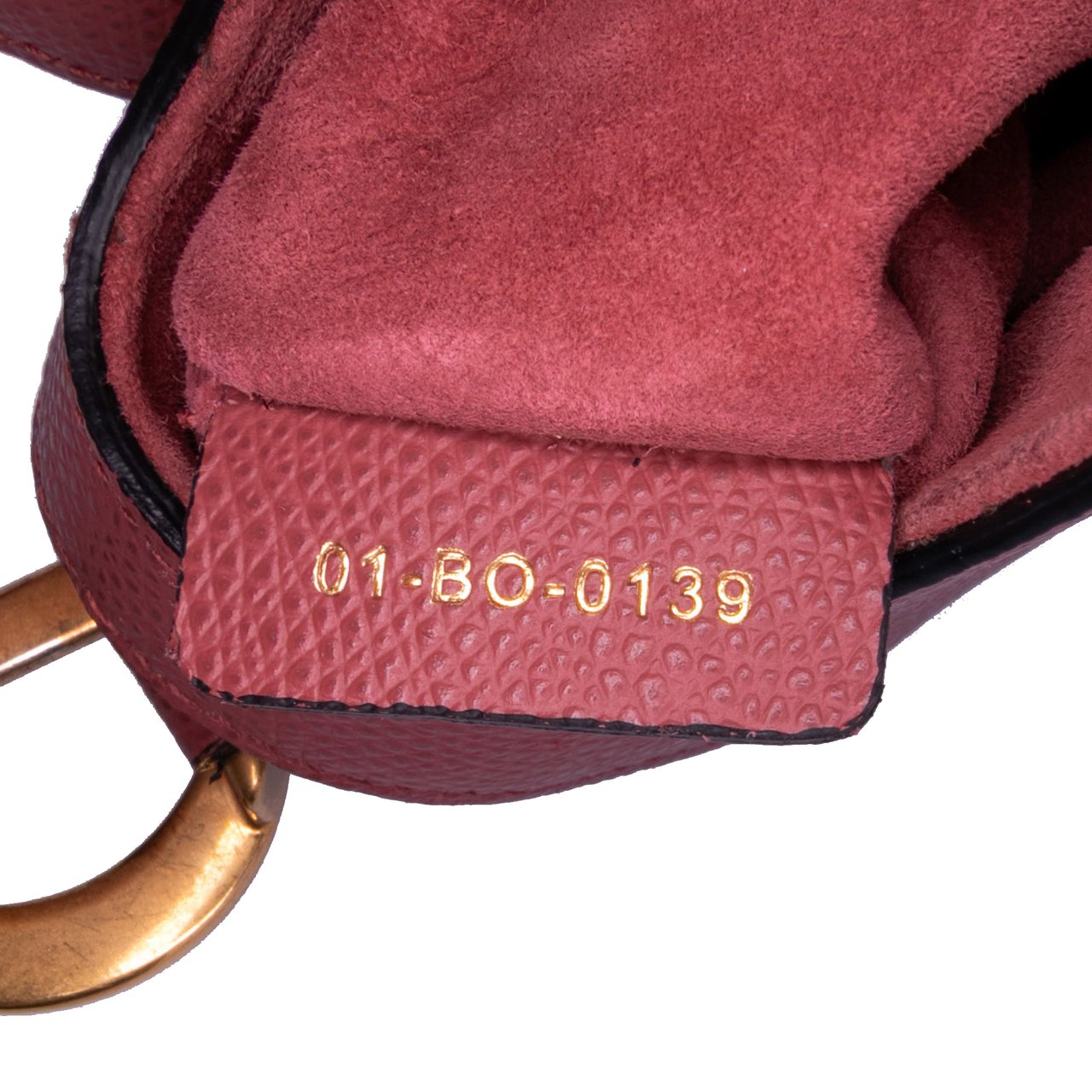Dior Mini Grained Calfskin Saddle Bag Rood