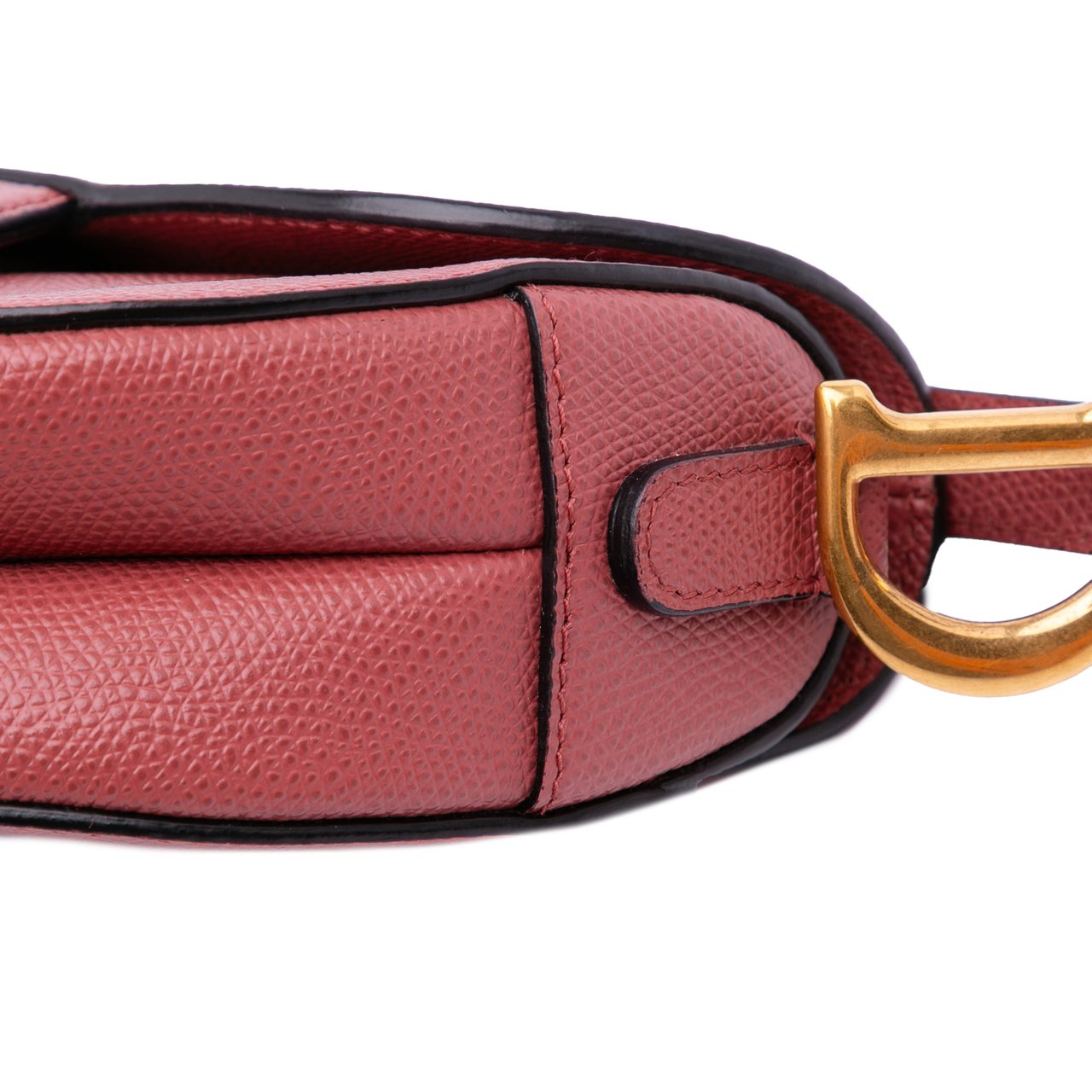 Dior Mini Grained Calfskin Saddle Bag Rood