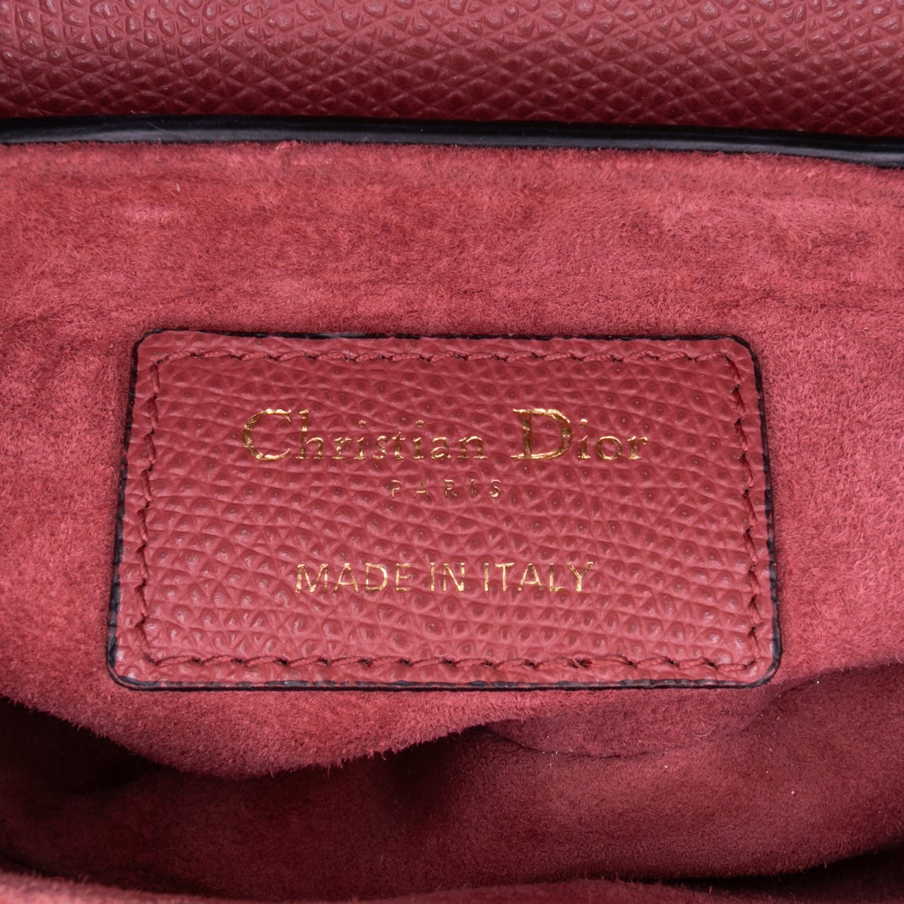 Dior Mini Grained Calfskin Saddle Bag Rood