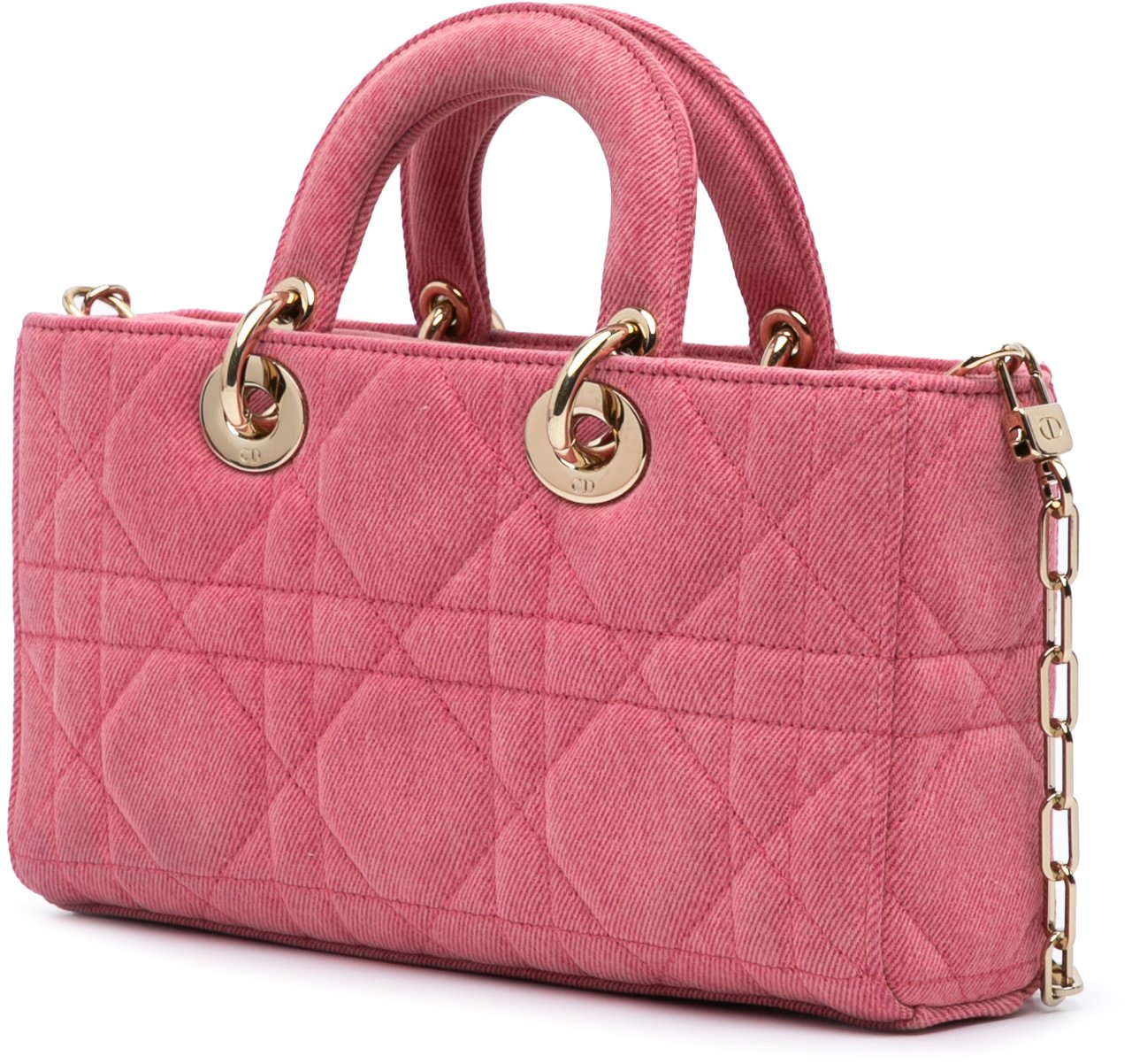 Dior Medium Denim Macrocannage Lady D Joy Roze