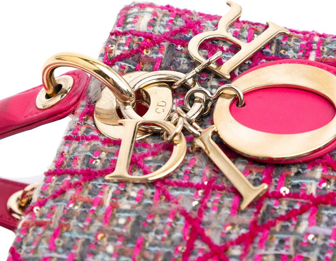 Dior Medium Tweed Macrocannage Lady Dior Roze