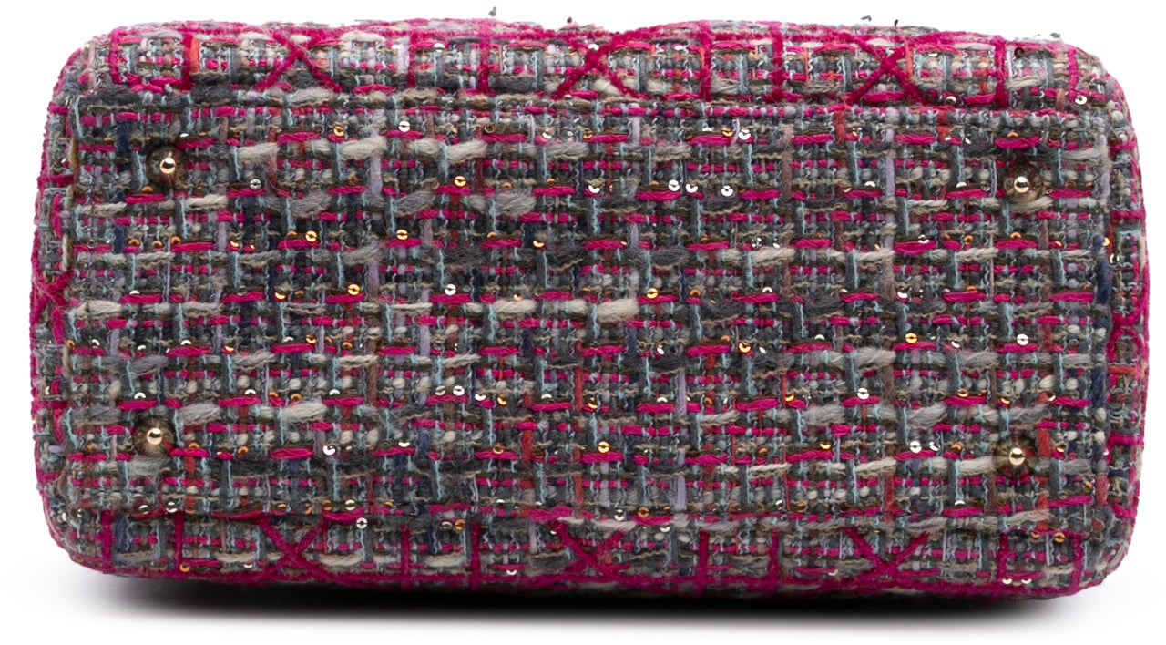 Dior Medium Tweed Macrocannage Lady Dior Roze