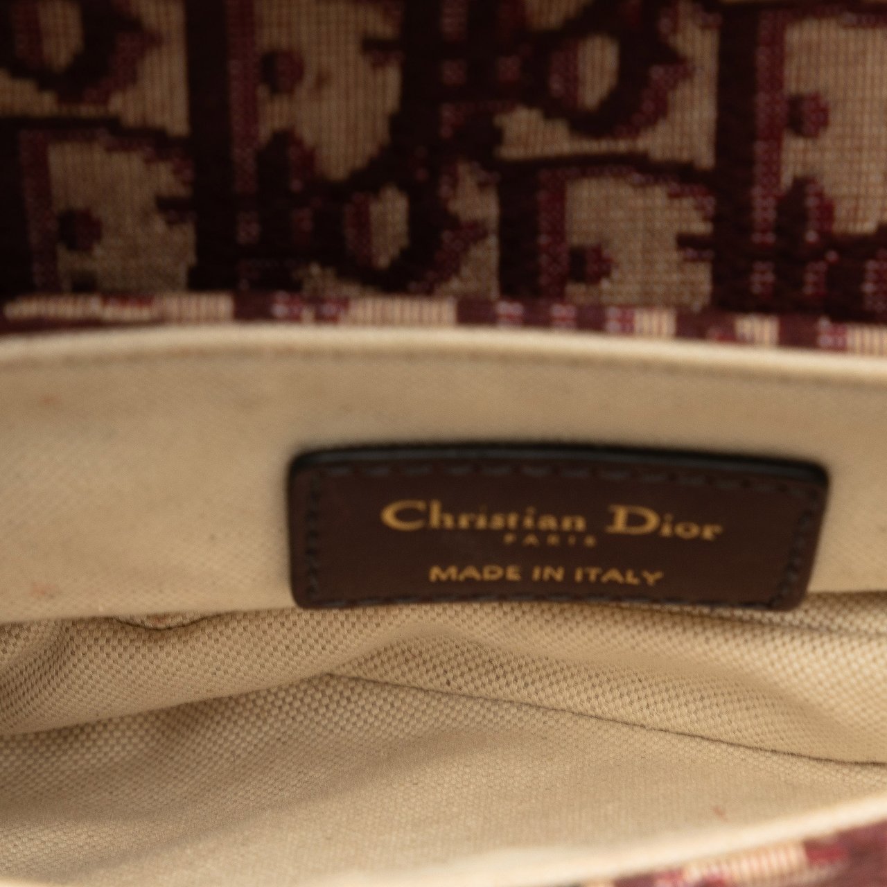 Dior Mini Oblique Canvas Saddle Bag Rood
