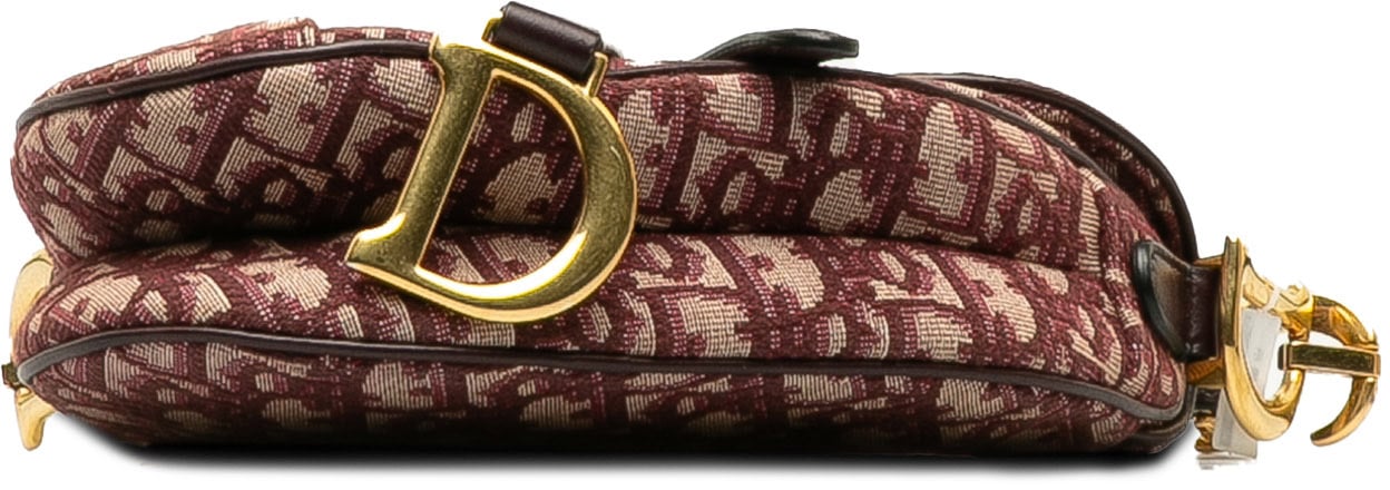 Dior Mini Oblique Canvas Saddle Bag Rood