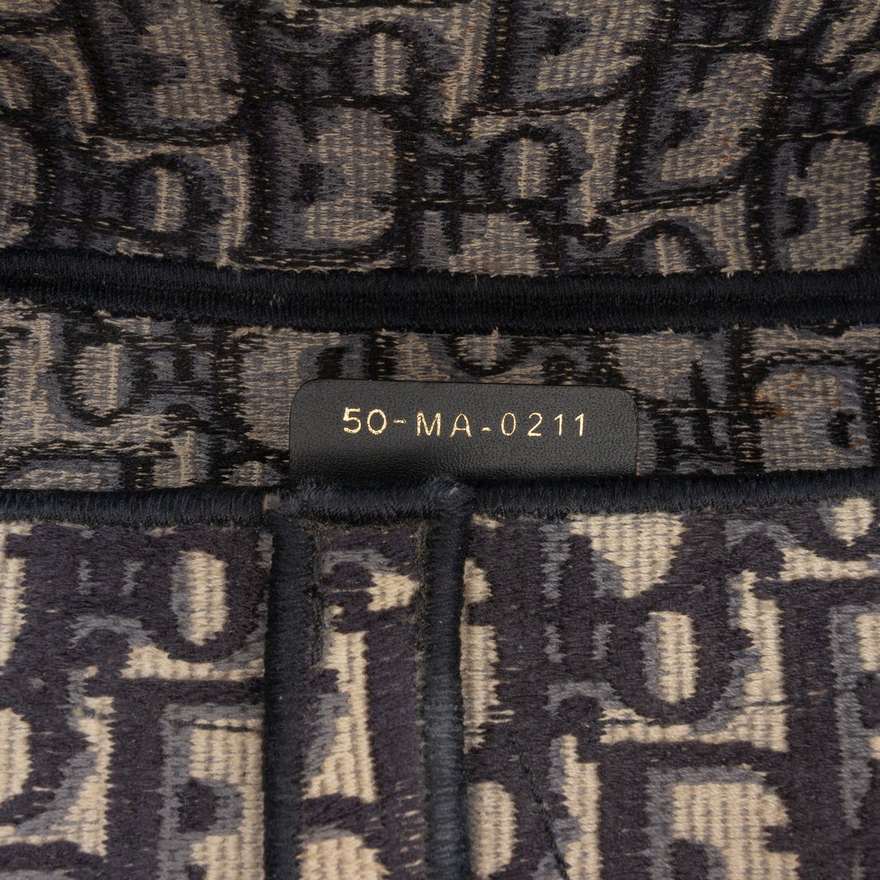Dior Oblique Embroidered Canvas Saddle Bag Blauw