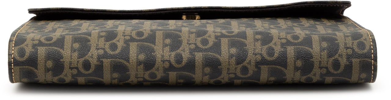Dior Diorissimo Trotter Coated Canvas Clutch Bruin