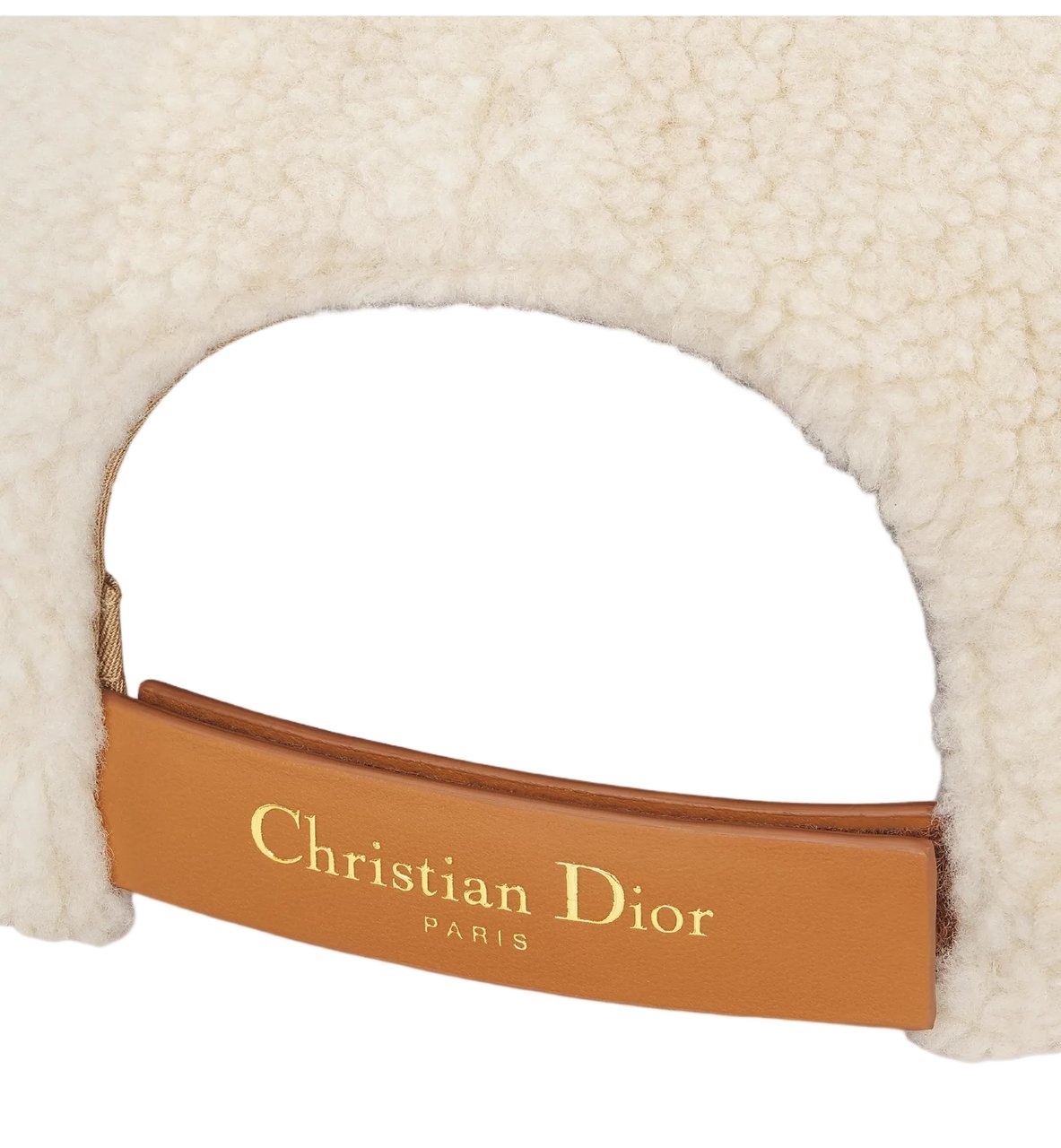 Dior Cream Soft Textured Cap Brown Brim Neutraal