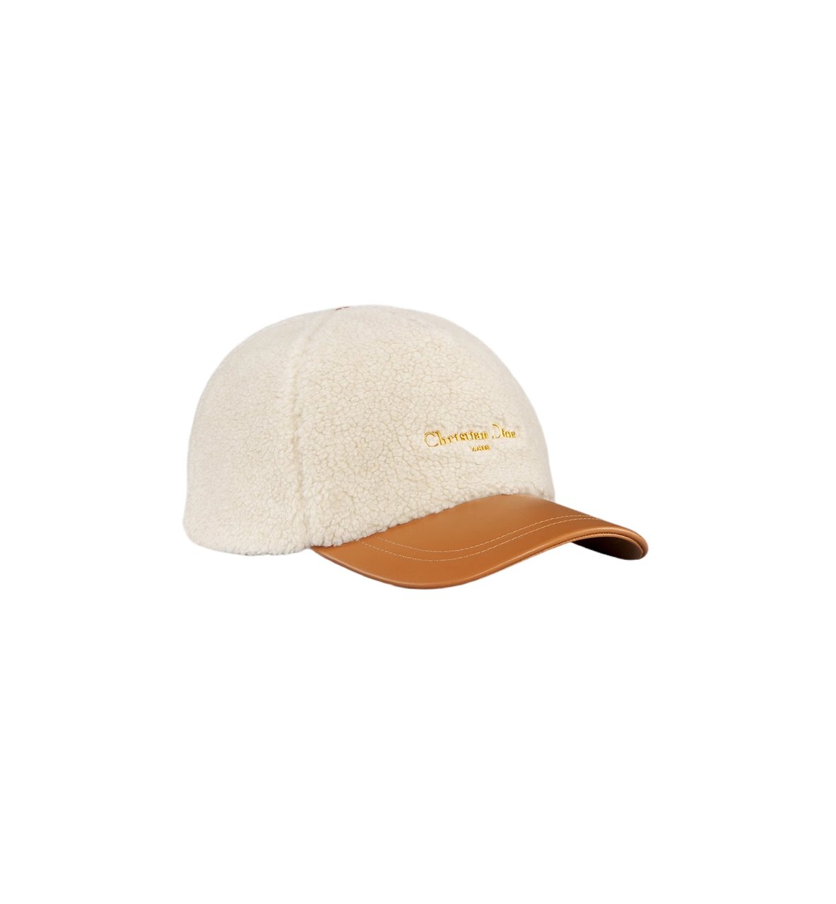 Dior Cream Soft Textured Cap Brown Brim Neutraal