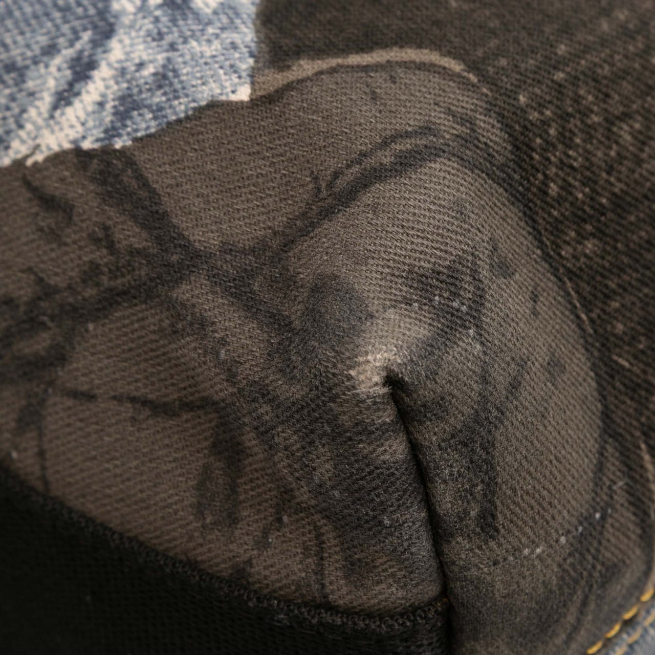 Dior Printed Denim Speedway Crossbody Blauw