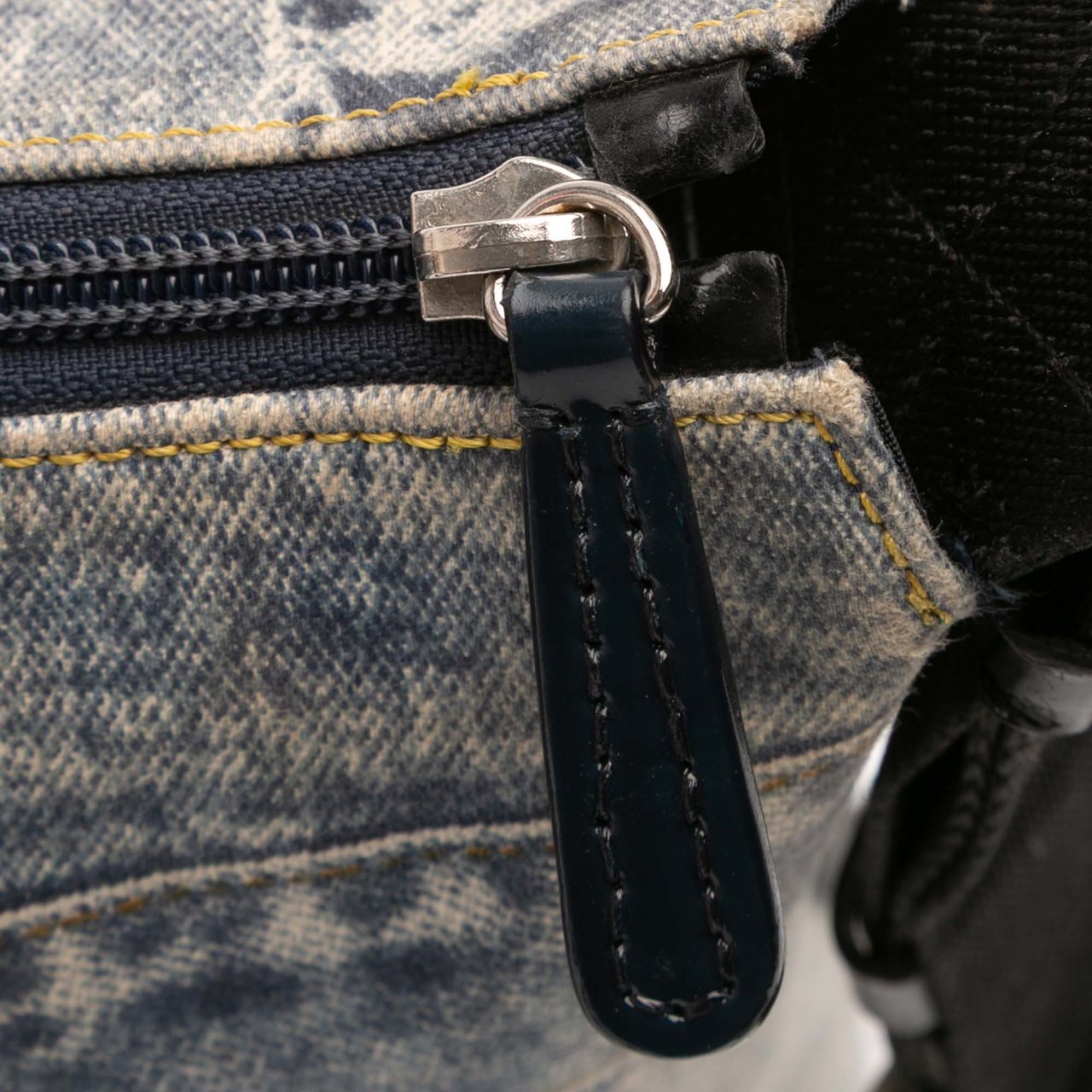 Dior Printed Denim Speedway Crossbody Blauw