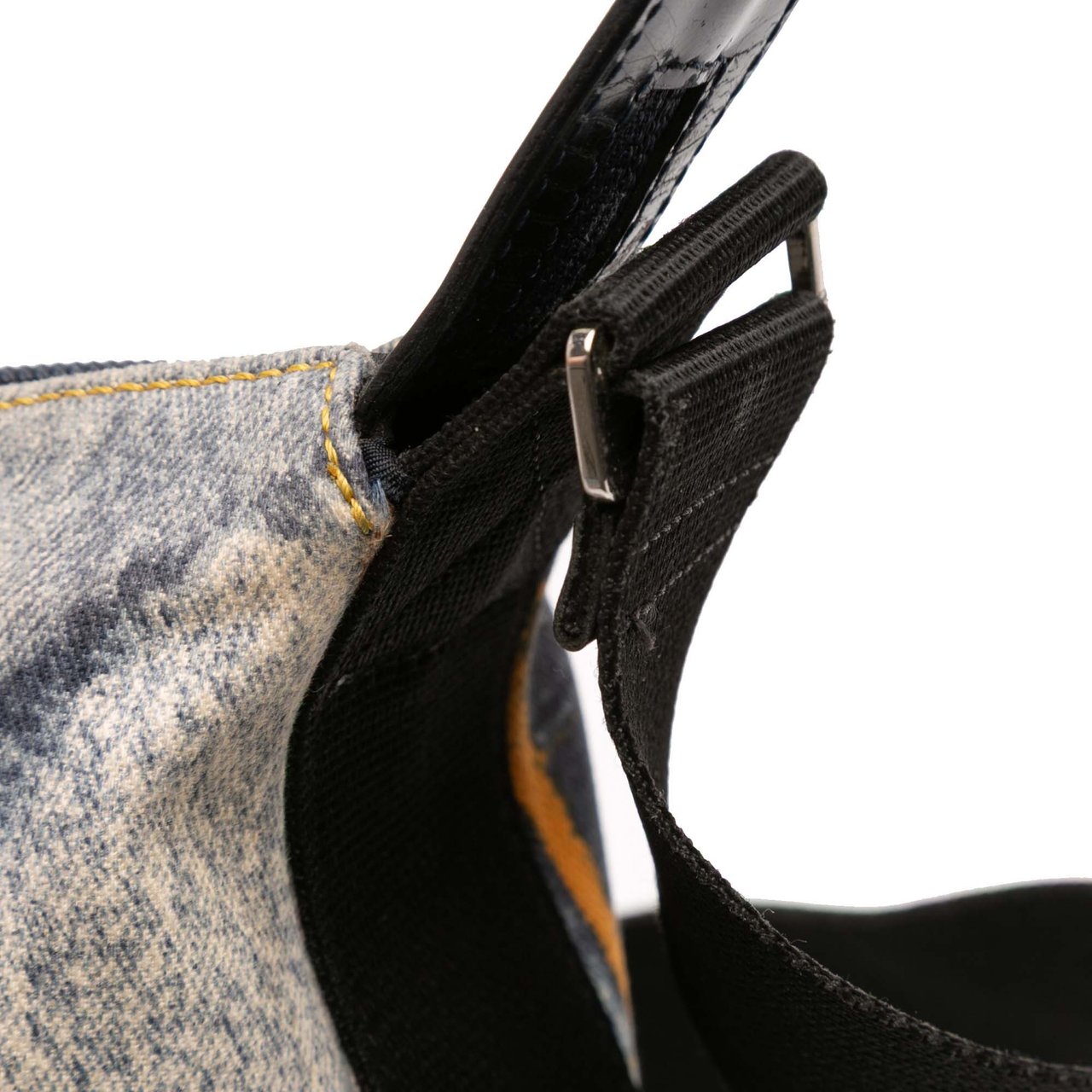 Dior Printed Denim Speedway Crossbody Blauw