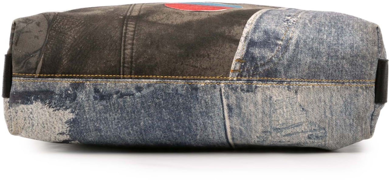 Dior Printed Denim Speedway Crossbody Blauw