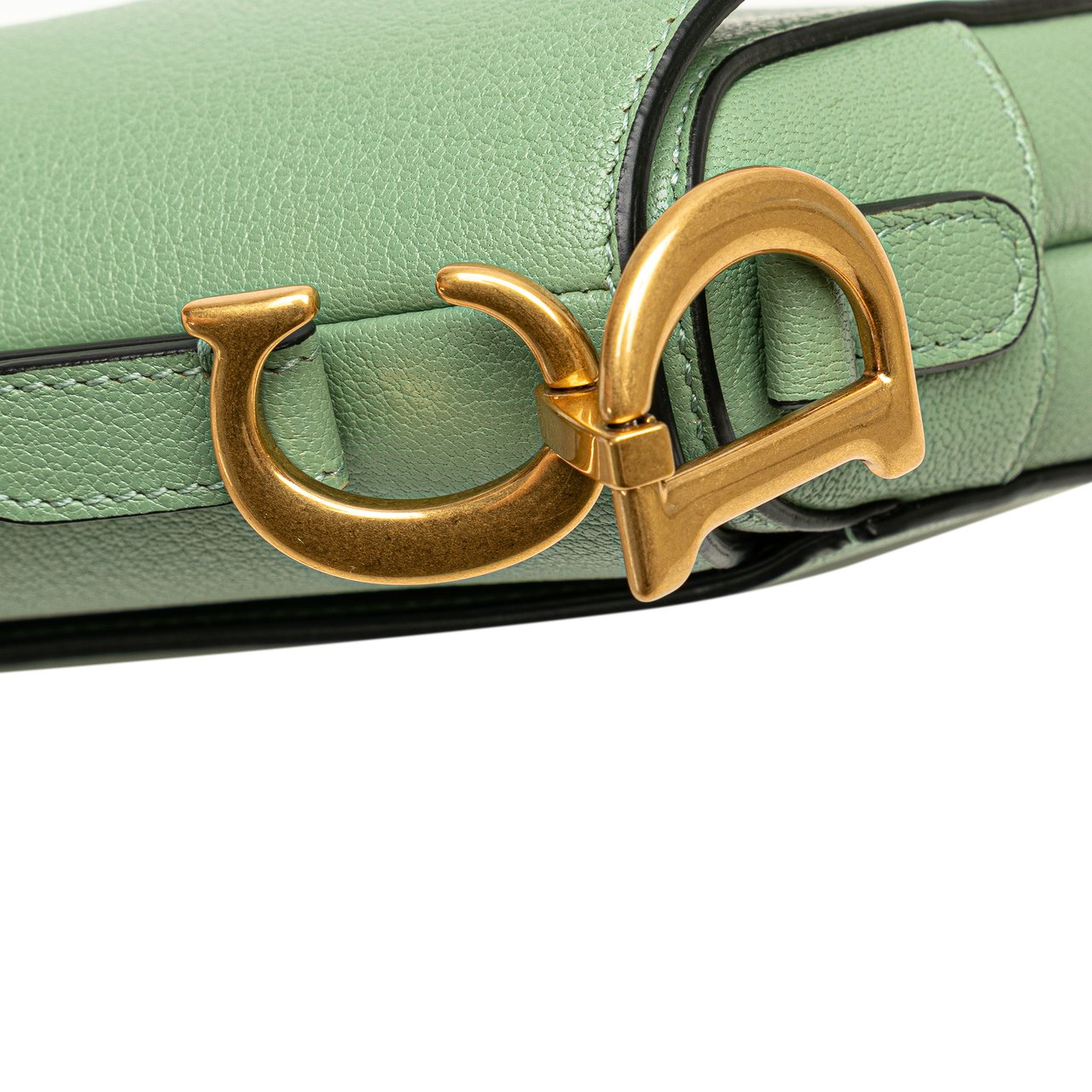 Dior Mini Calfskin Saddle Bag Groen