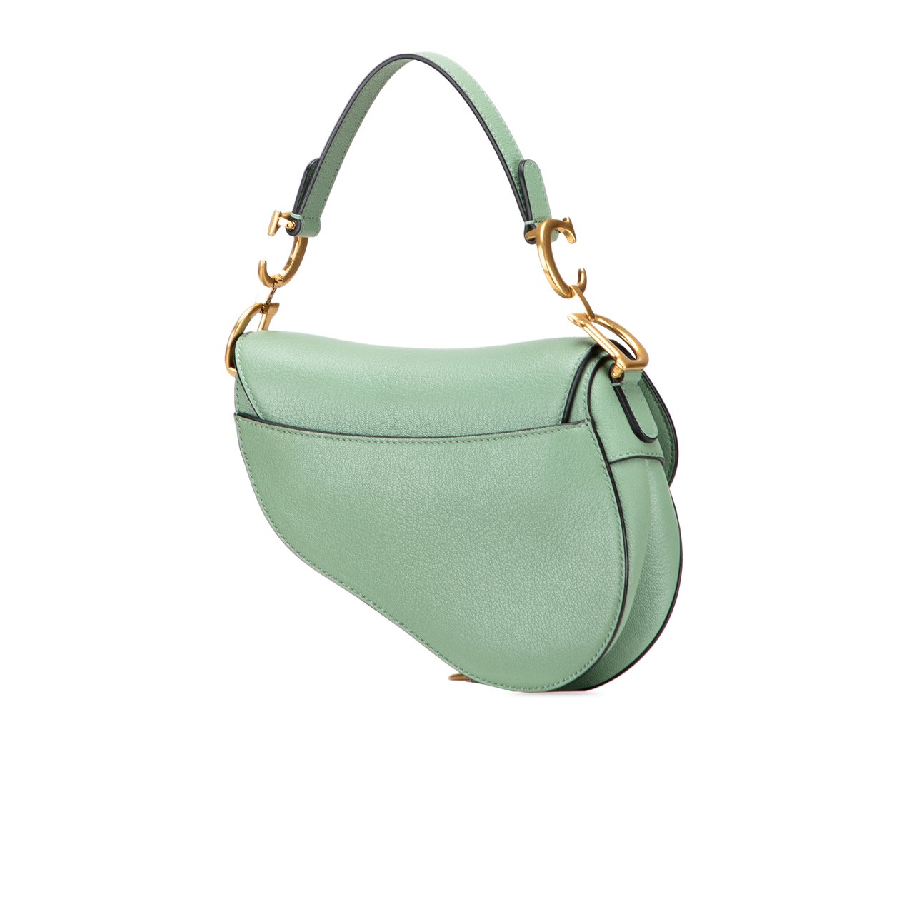 Dior Mini Calfskin Saddle Bag Groen