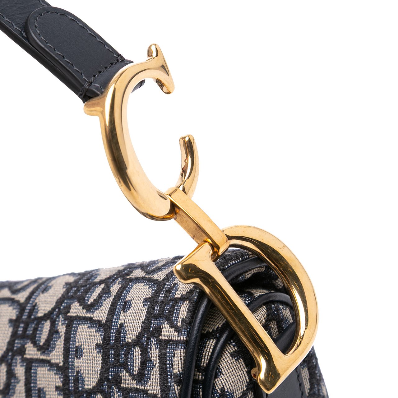 Dior Oblique Canvas Saddle Bag Blauw