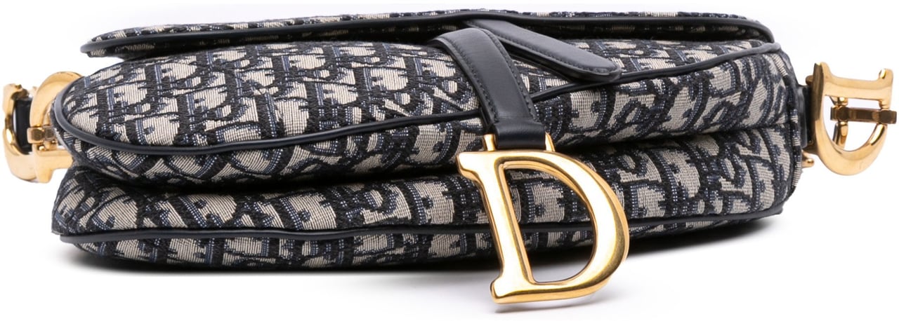 Dior Oblique Canvas Saddle Bag Blauw