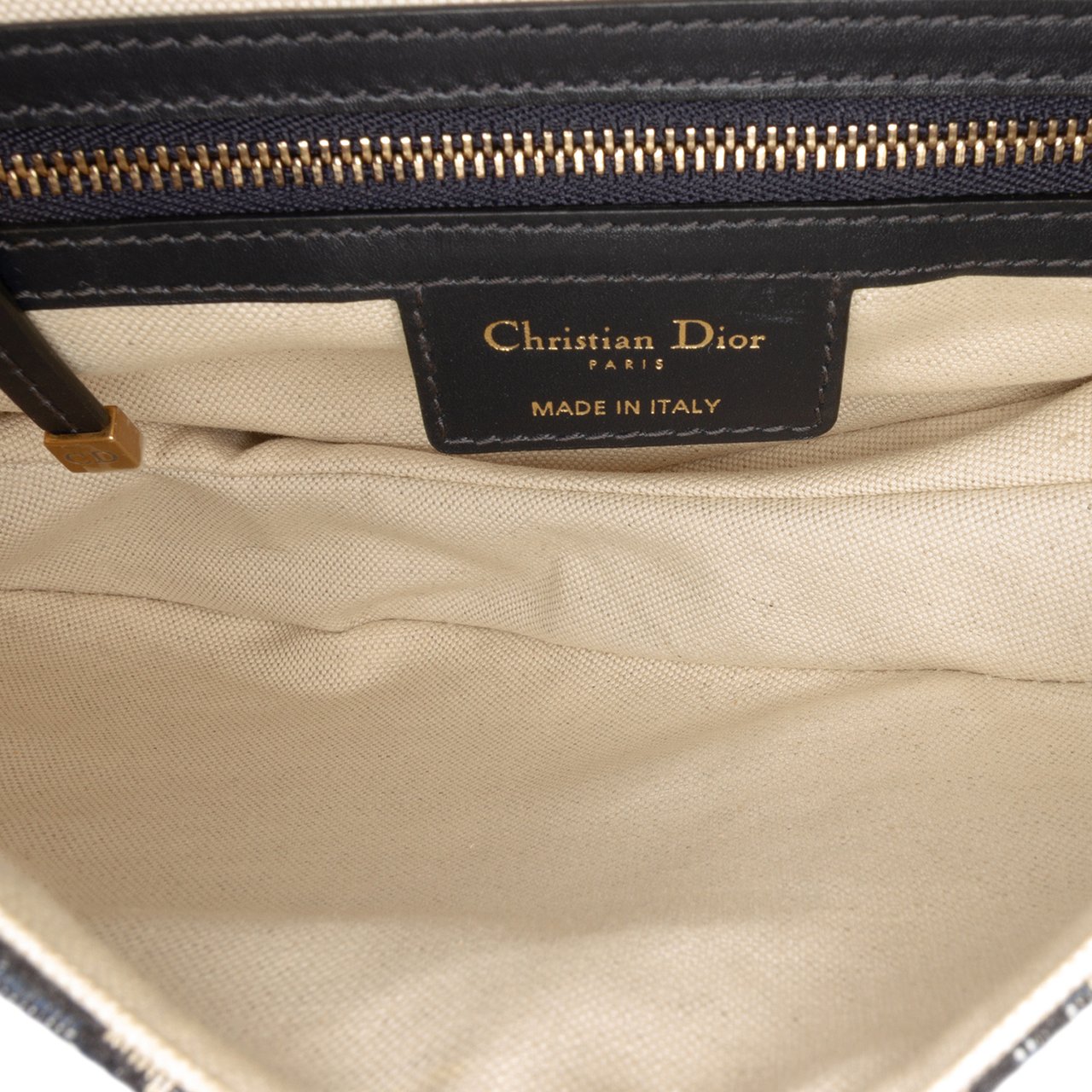 Dior Oblique Canvas Saddle Bag Blauw