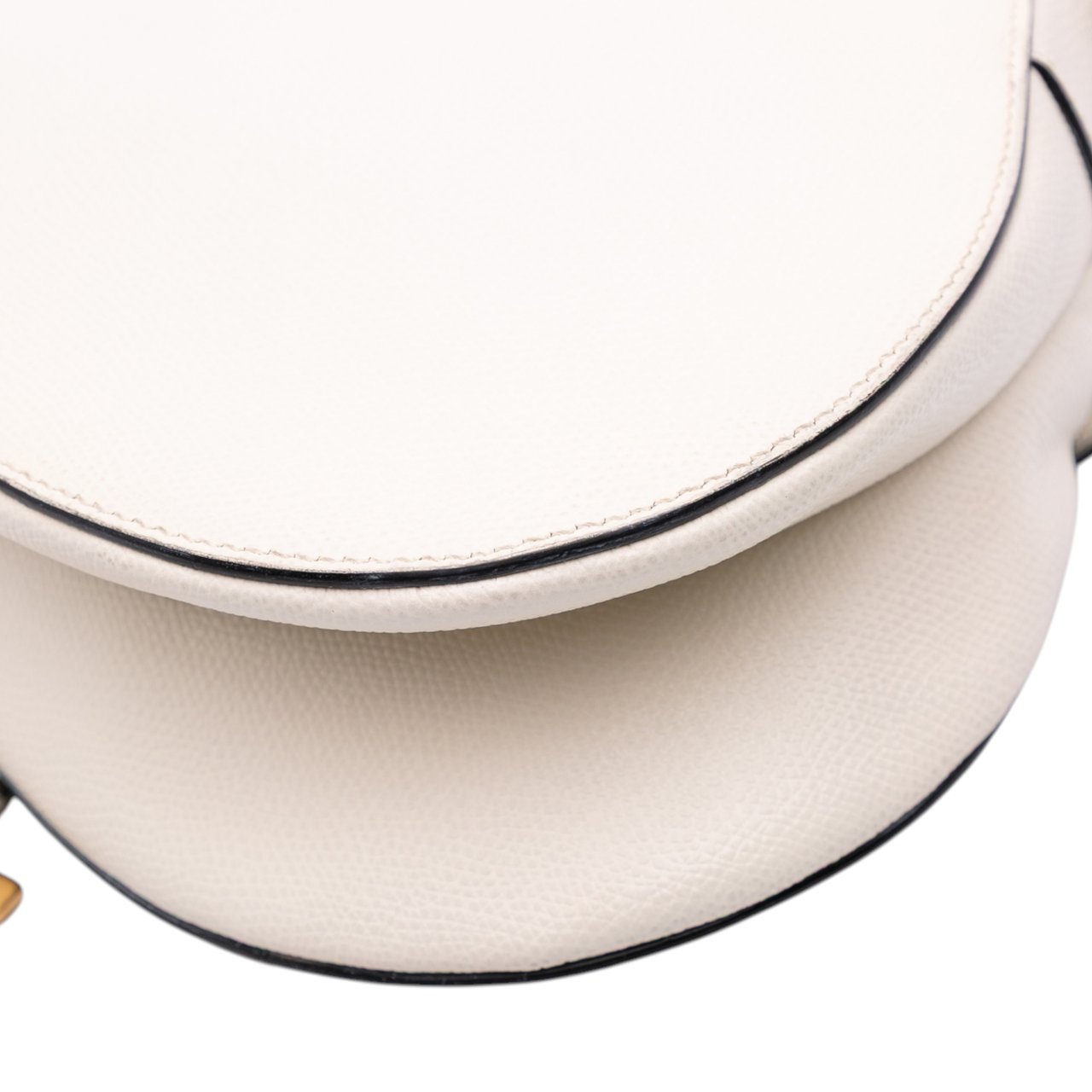 Dior Grained Calfskin Saddle Bag Wit
