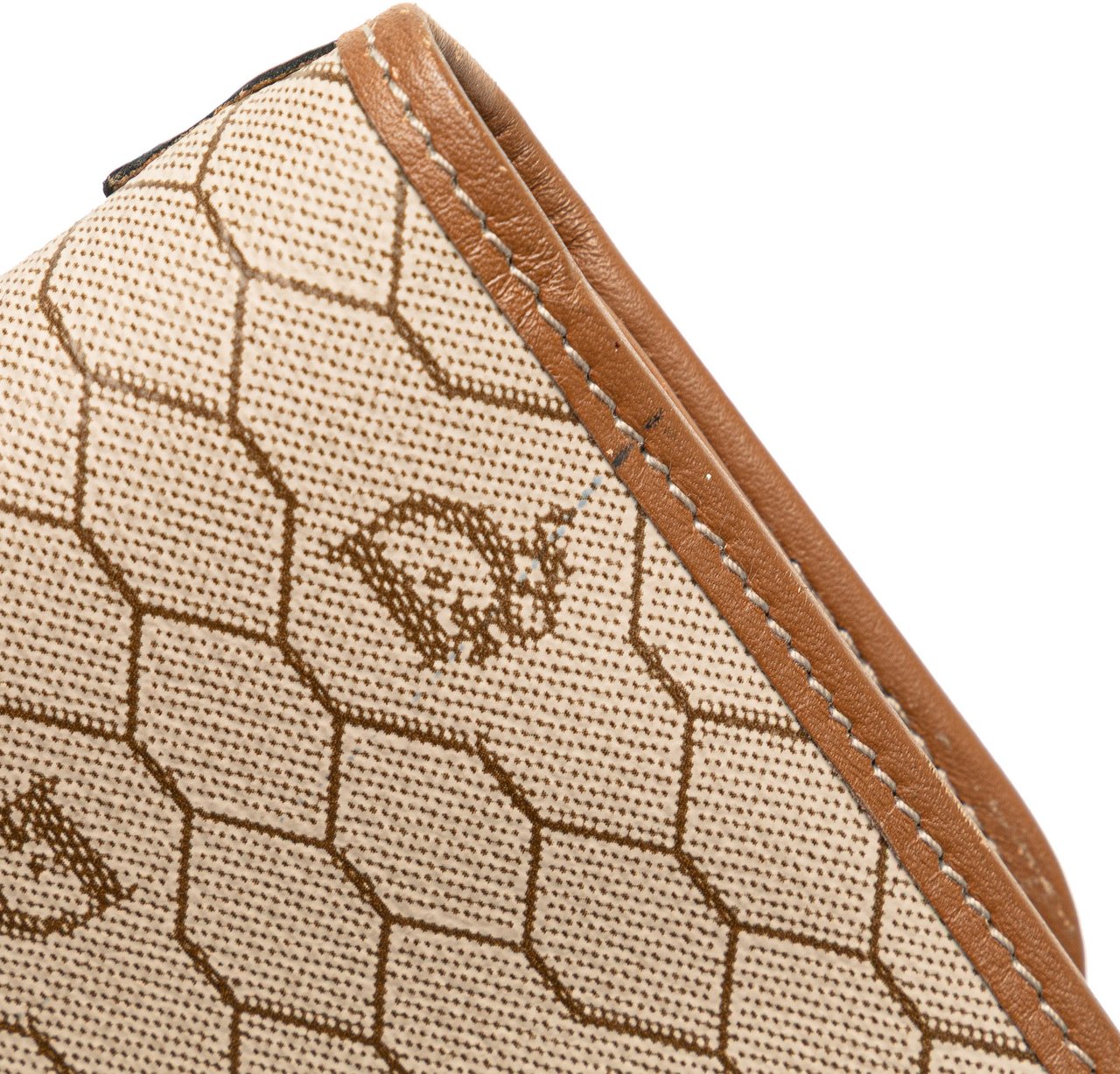 Dior Honeycomb Coated Canvas Chain Crossbody Bruin