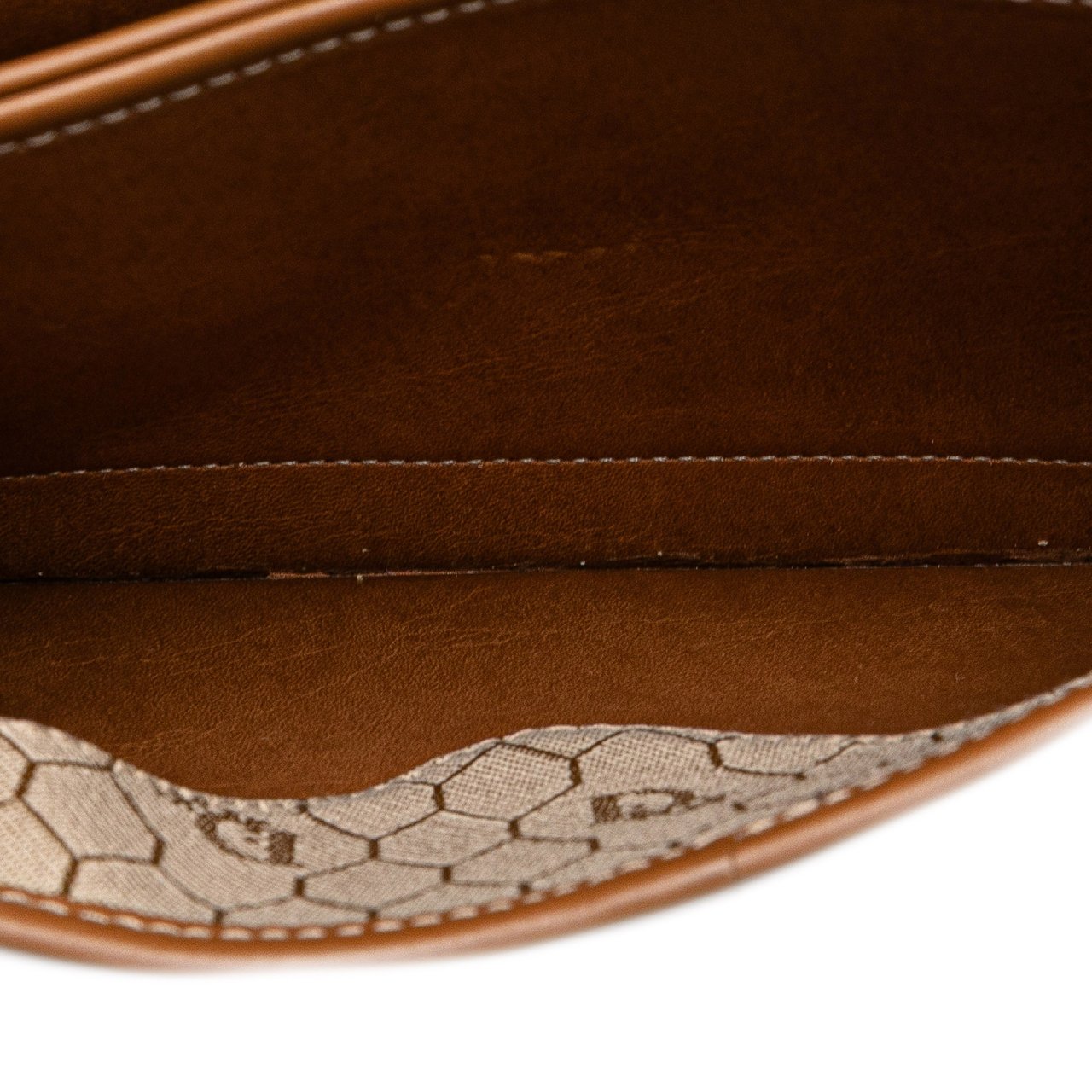 Dior Honeycomb Coated Canvas Chain Crossbody Bruin
