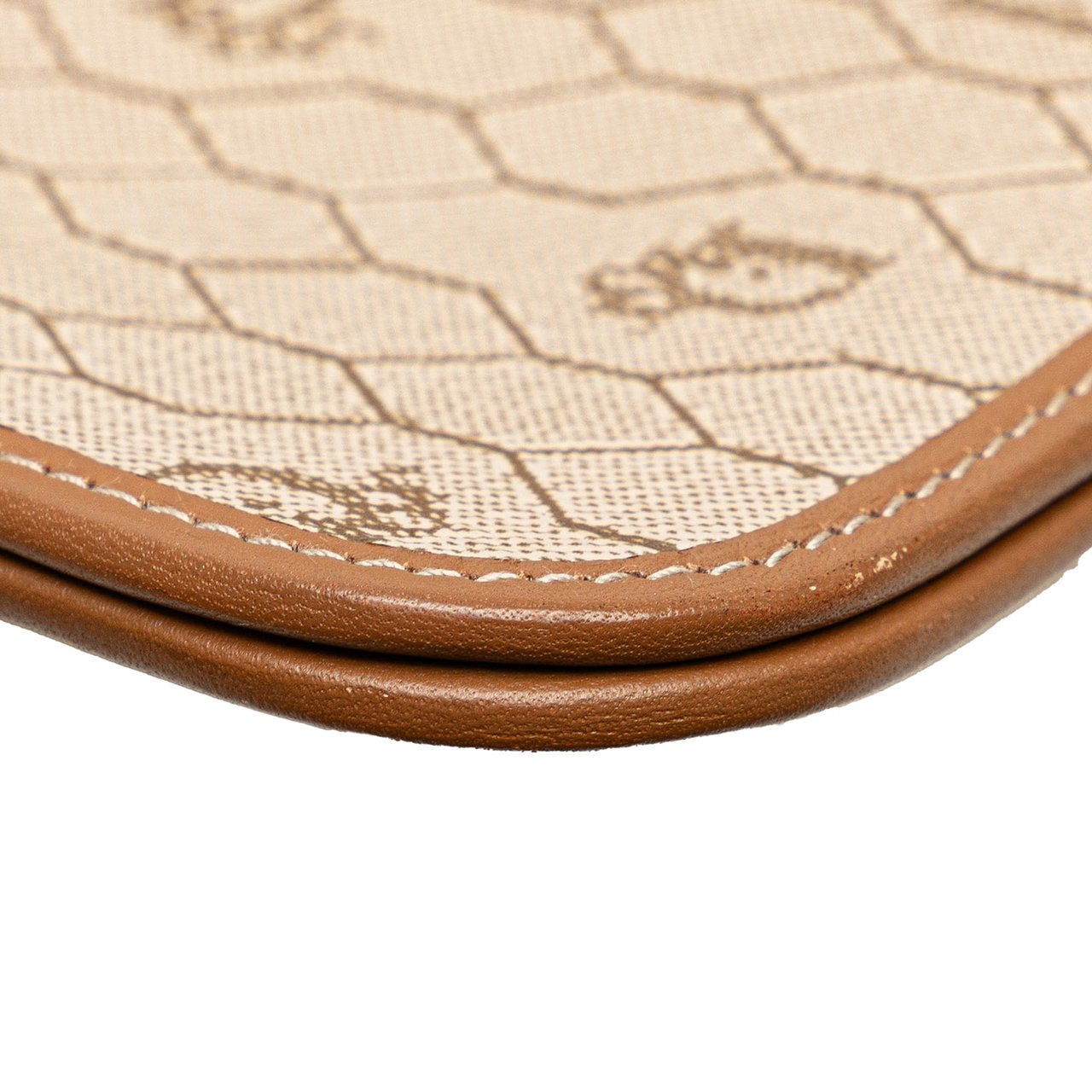 Dior Honeycomb Coated Canvas Chain Crossbody Bruin