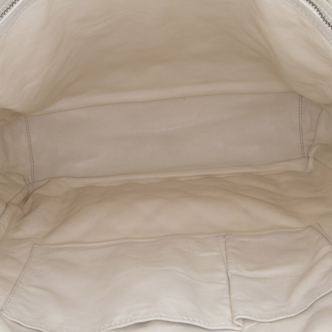 Dior Lambskin Cannage Lady Dior Soft Shopping Tote Wit