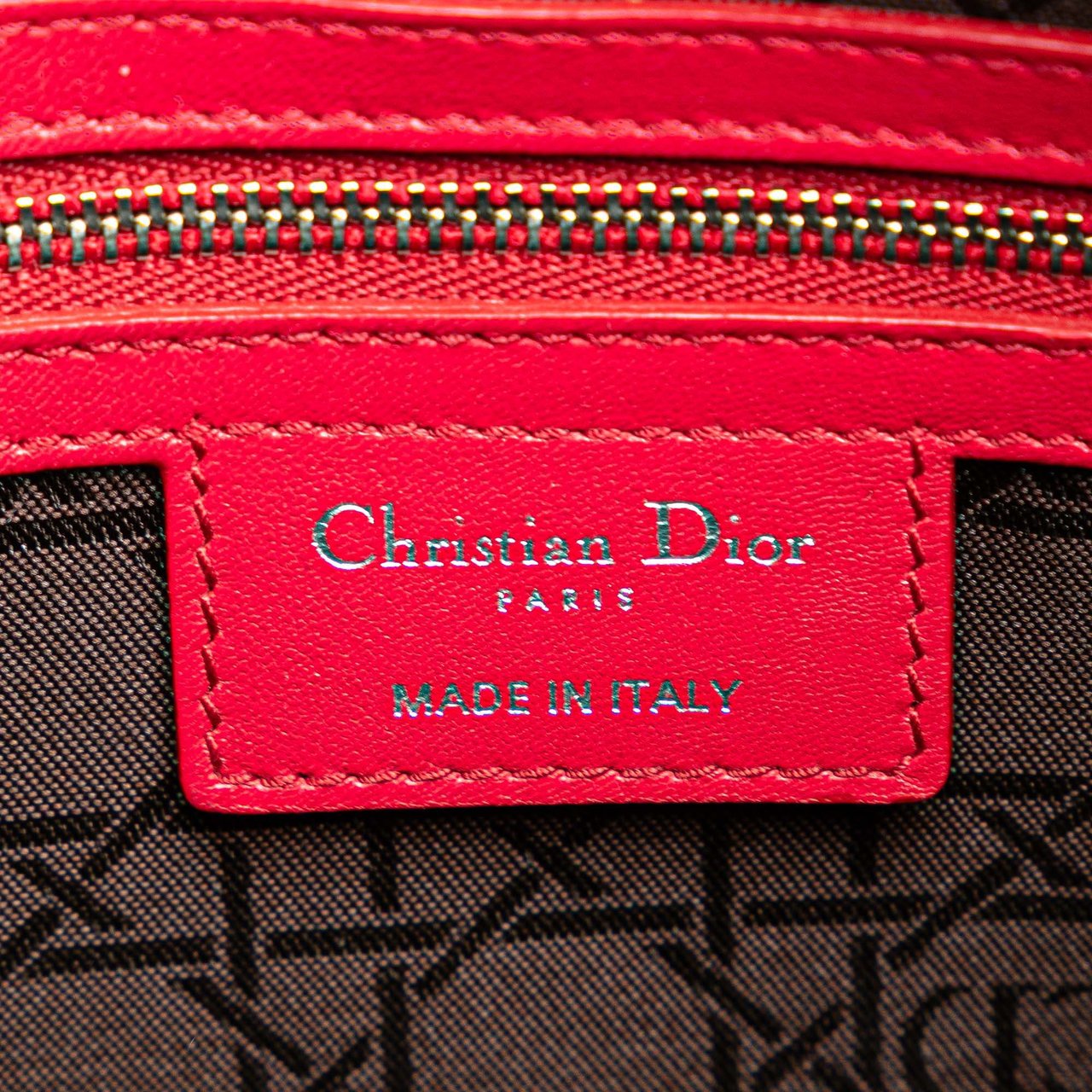 Dior Large Lambskin Cannage Lady Dior Rood