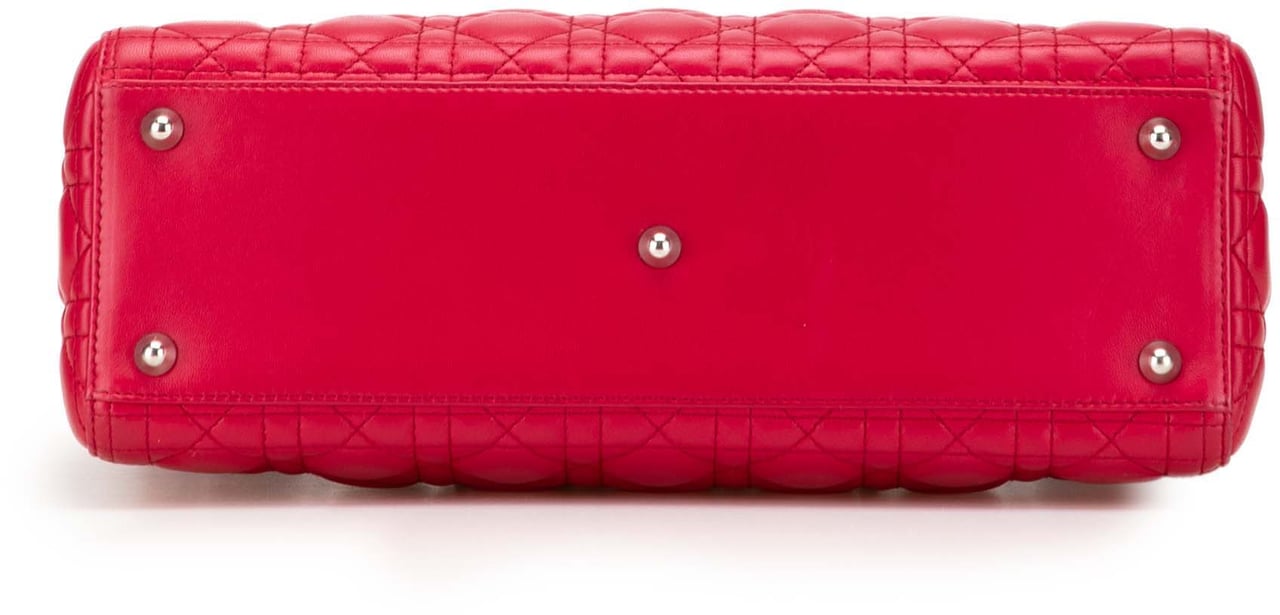 Dior Large Lambskin Cannage Lady Dior Rood