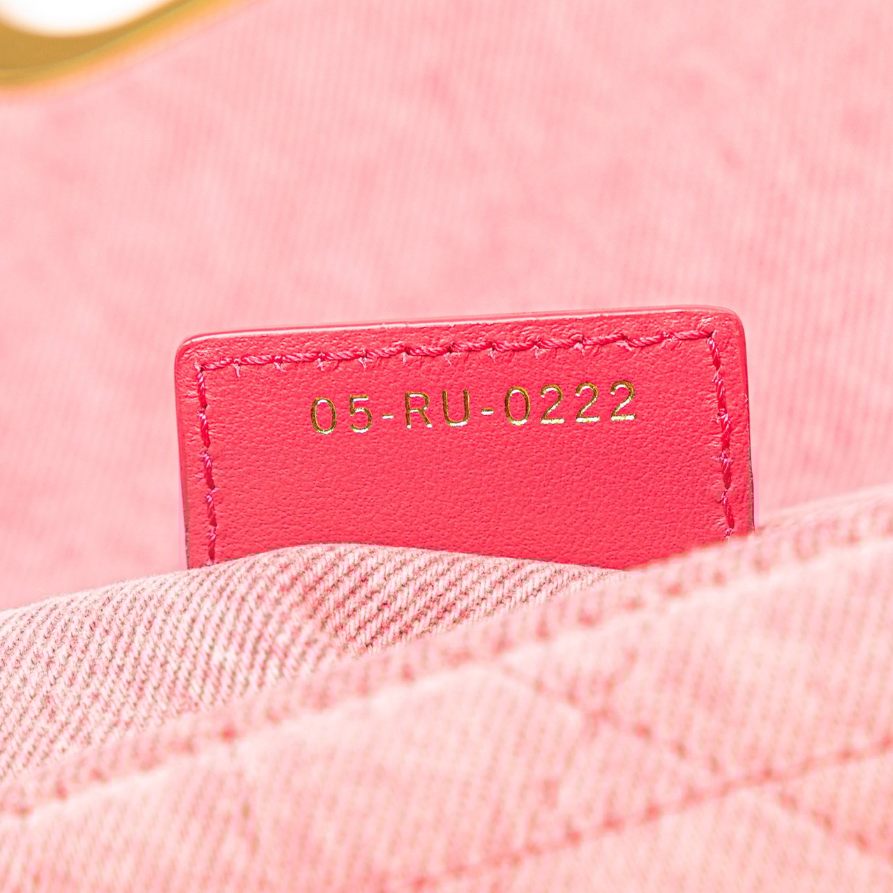 Dior Medium Denim Macrocannage Caro Bag Roze