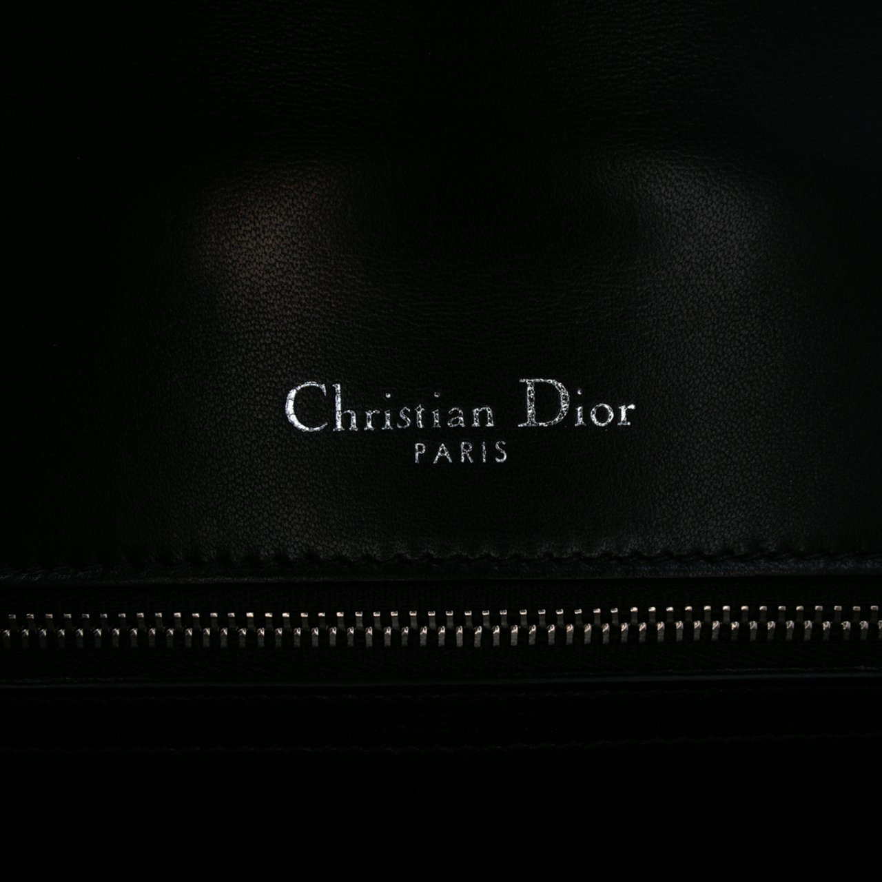 Dior Medium Lambskin Sequin Diorama Flap Zwart