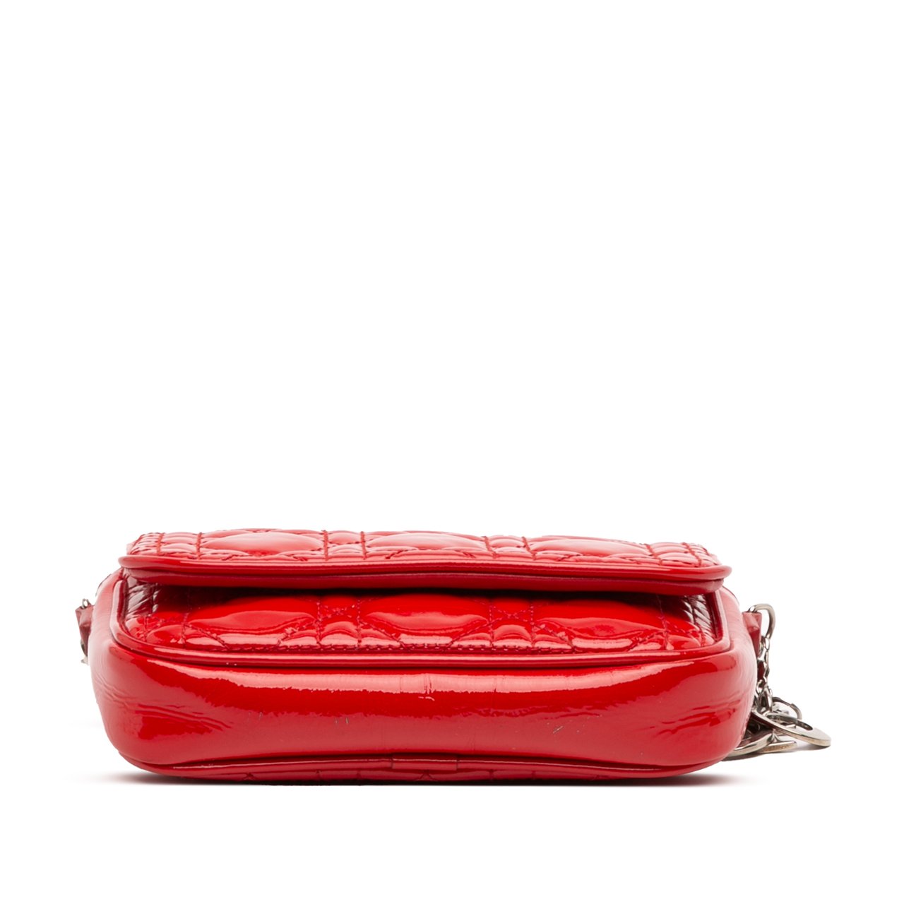 Dior Patent Cannage Chain Flap Rood