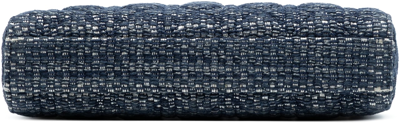 Dior Medium Tweed Cannage Lady D Joy Blauw