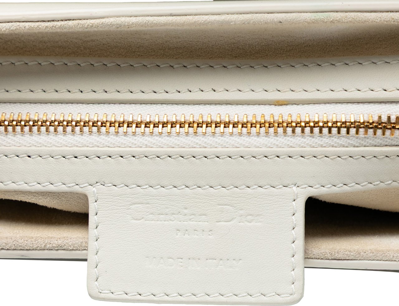 Dior Ultra Matte Calfskin Saddle Bag Wit