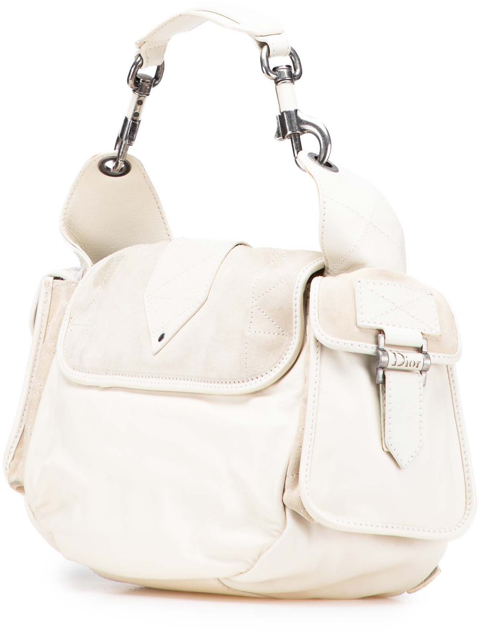 Dior Calfskin and Suede Rebelle Shoulder Bag Bruin