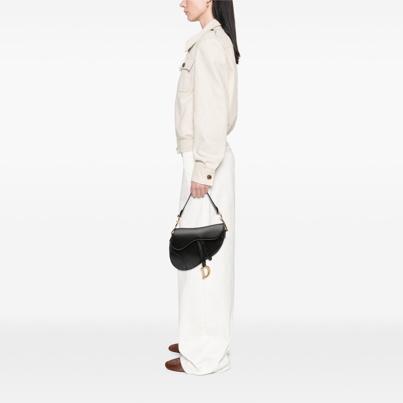 Dior Smooth Calfskin Saddle Bag Zwart