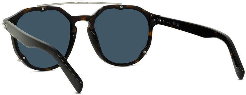 Dior Geometric Frame Sunglasses with Distinctive Silver Accents Grijs