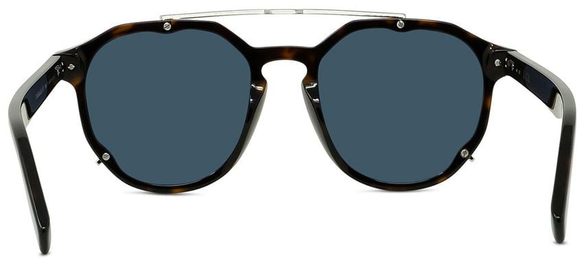 Dior Geometric Frame Sunglasses with Distinctive Silver Accents Grijs