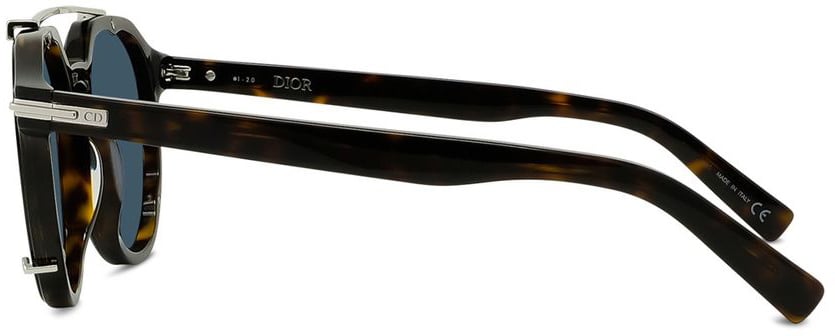 Dior Geometric Frame Sunglasses with Distinctive Silver Accents Grijs