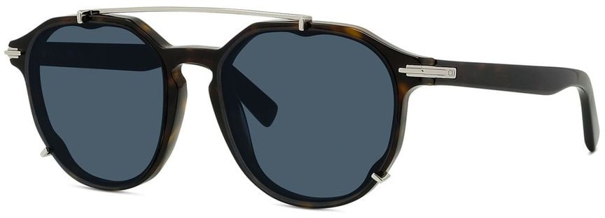Dior Geometric Frame Sunglasses with Distinctive Silver Accents Grijs