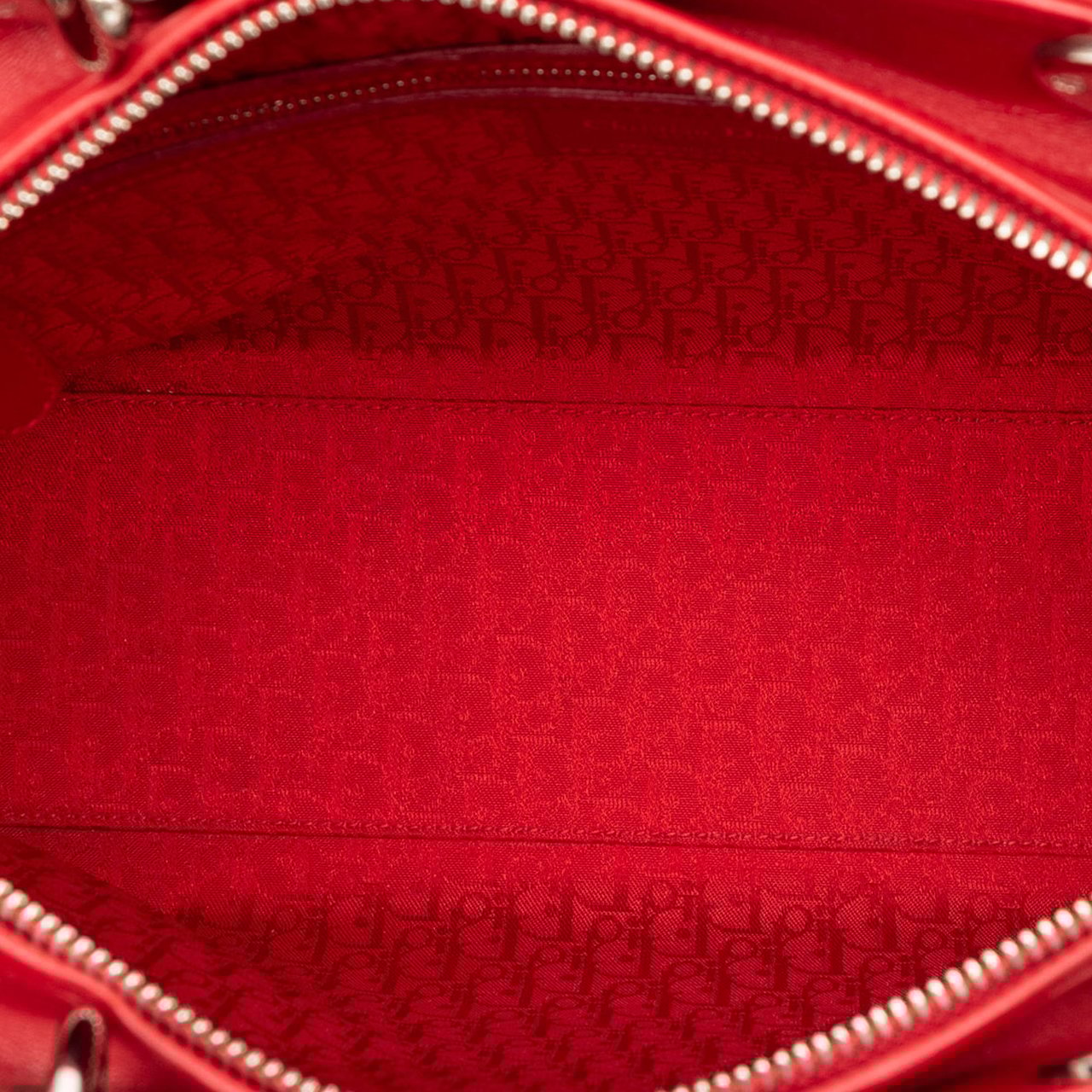 Dior Large Lambskin Cannage Lady Dior Rood